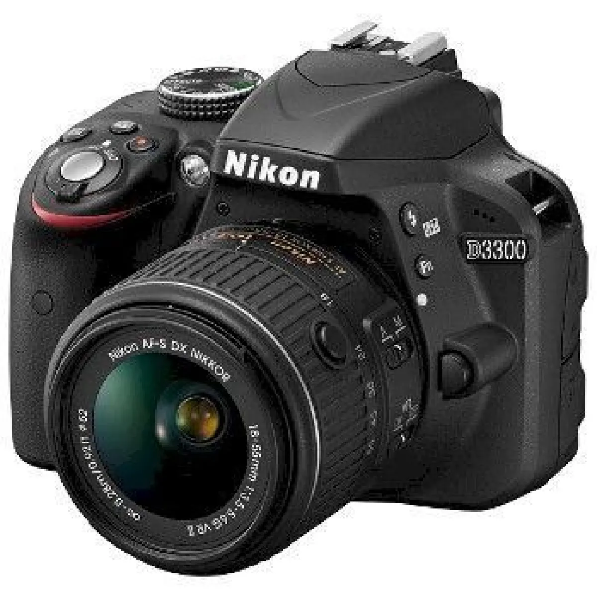 Appareil photo Reflex - Nikon D3300 + Objectif AF-S 18-55mm DX VR - Noir