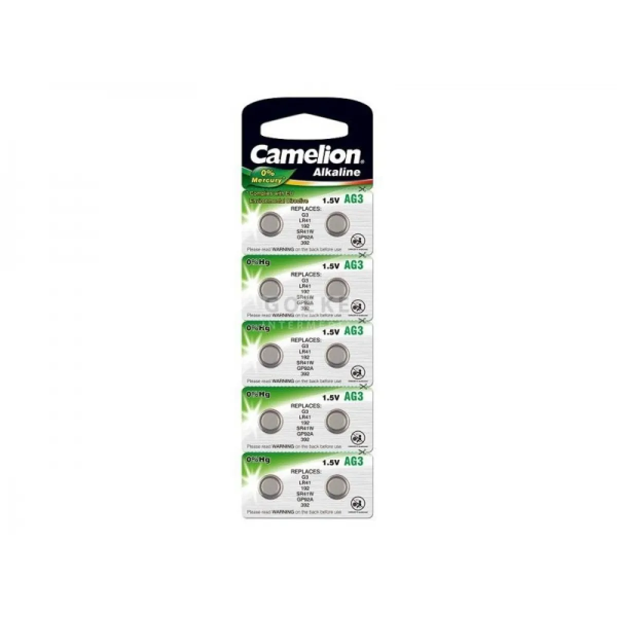 Camelion - Lot de 10 piles alcalines AG10 / LR1130 / LR54 / 189 / GP89A / 389 / SR1130W (sans mercure)