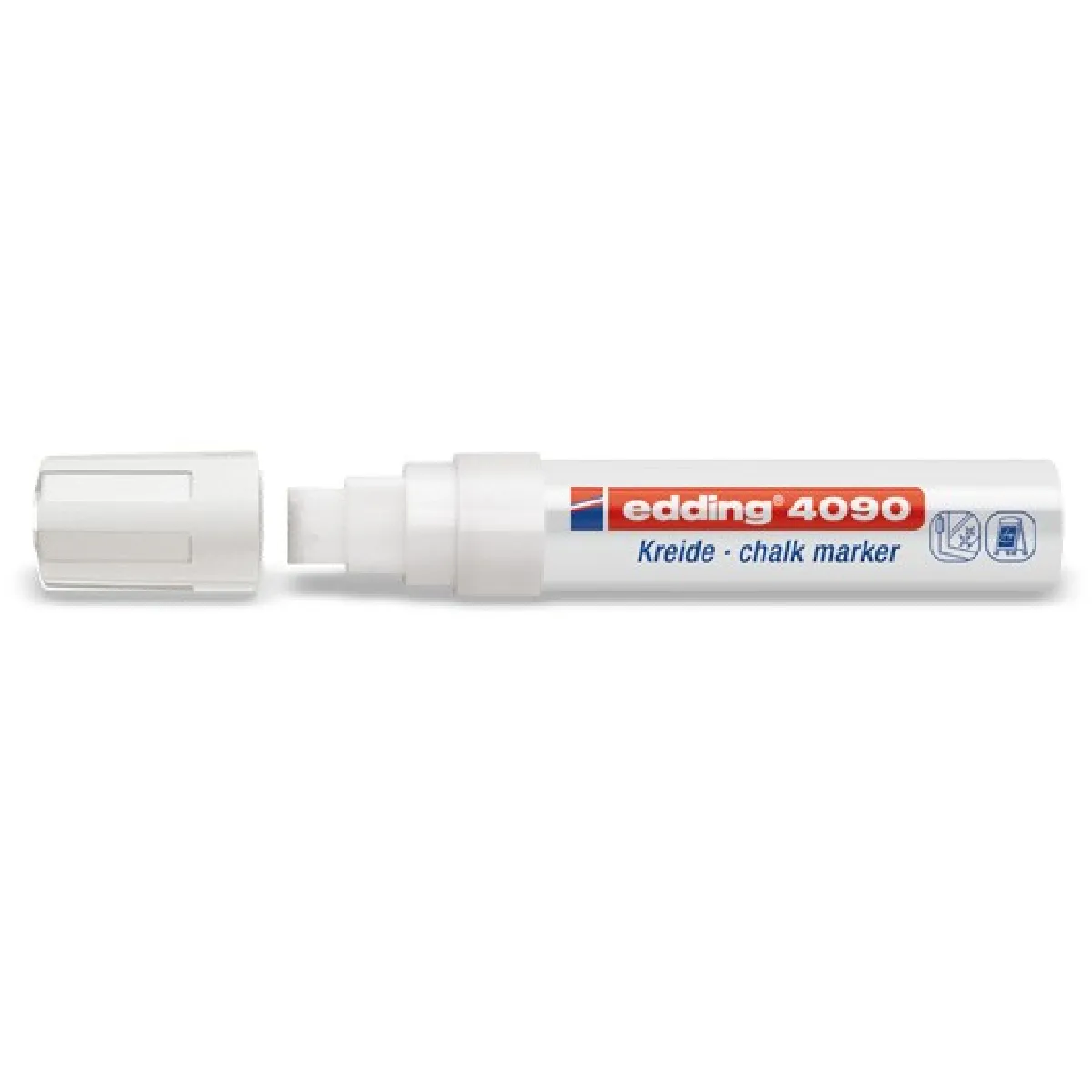 Marqueur EDDING Blanc non permanent craie liquide 4-15mm pour fenêtres et ardoises - 4095049