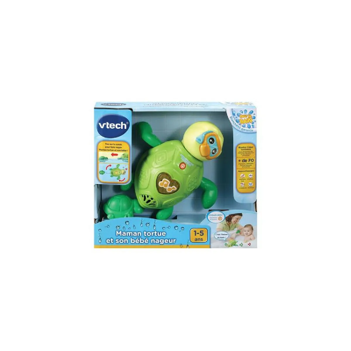 Jouet pour le bain Vtech Maman tortue et son bébé nageur