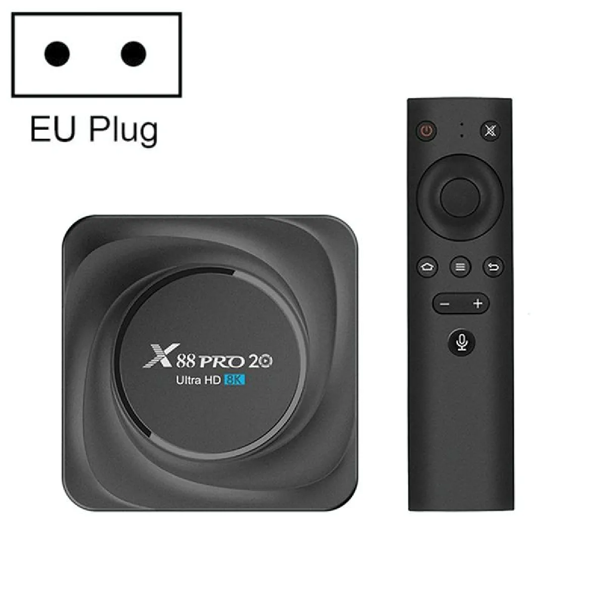 Box Android TV 4K Smart Avec Télécommande Vocale 8GB RAM Dual WiFi Bluetooth YONIS