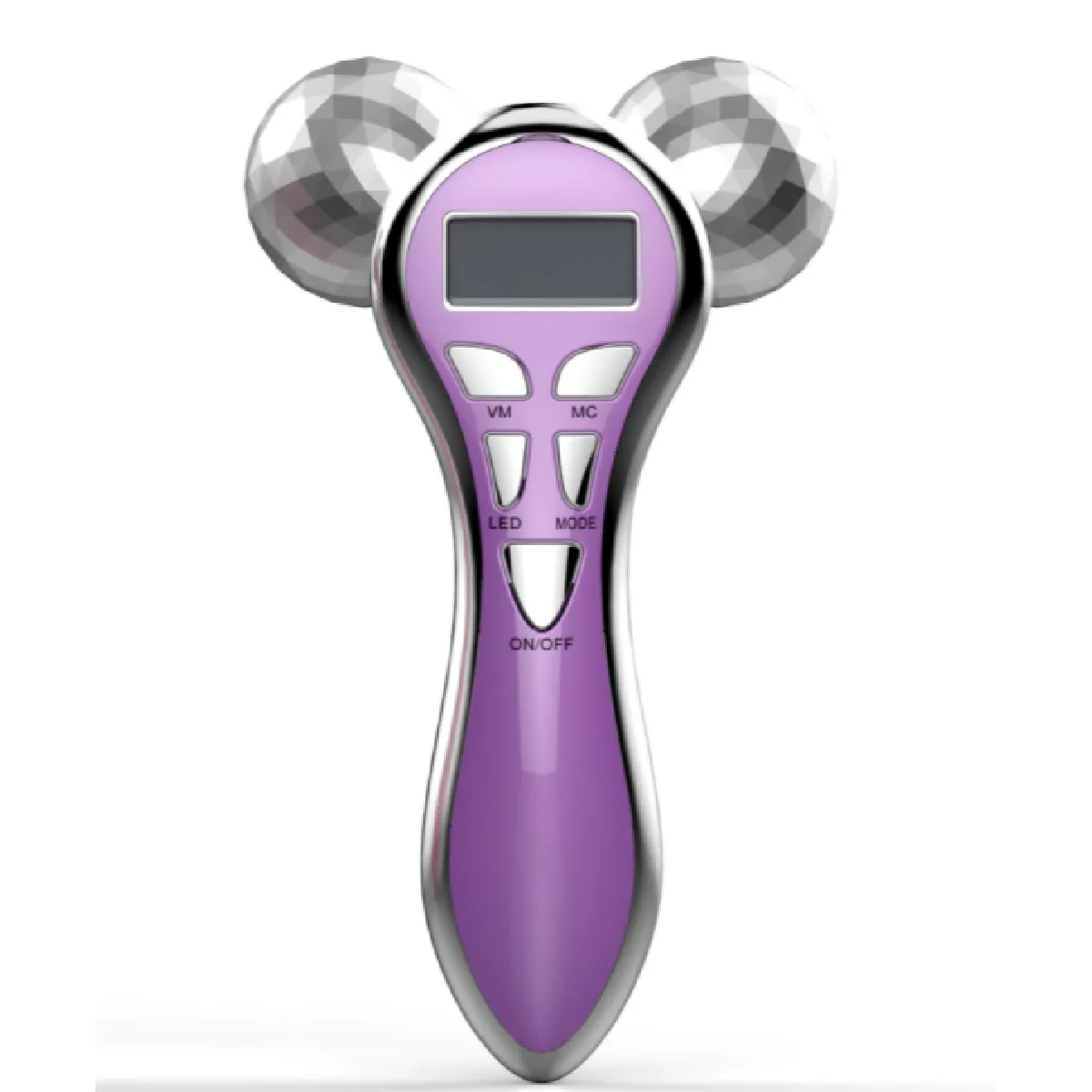 Rouleau de masseur de visage à micro-courant 4D, masseur de jambes de bras de rouleau de levage de visage rechargeable électrique pour le masseur facial de rides anti-vieillissement pour des femmes(Violet)