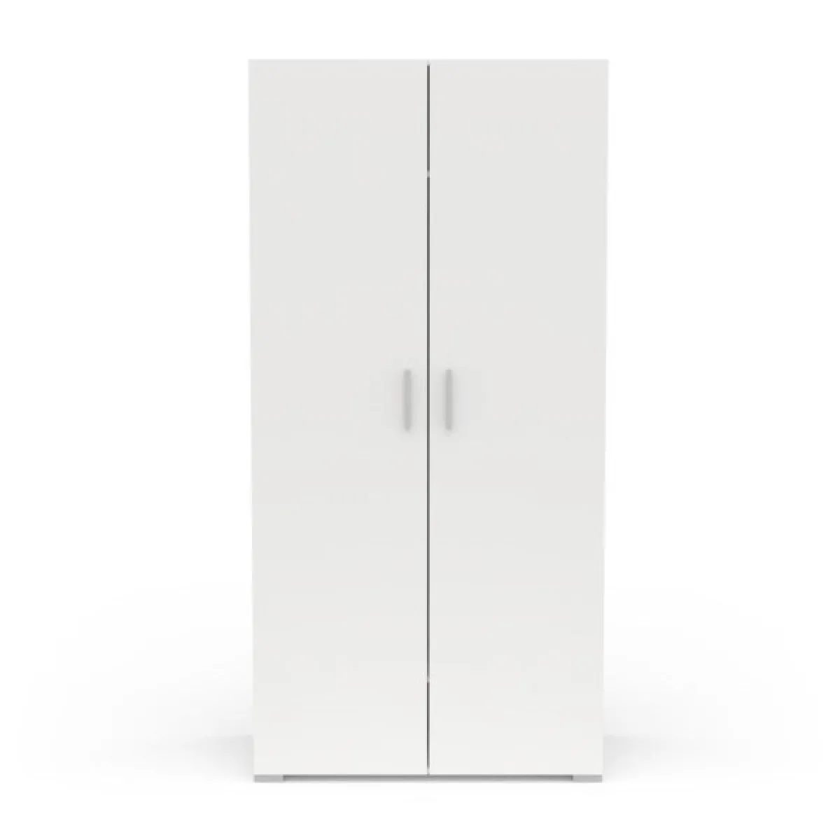 Armoire penderie + lingère 2 portes battantes Blanc - ZILY