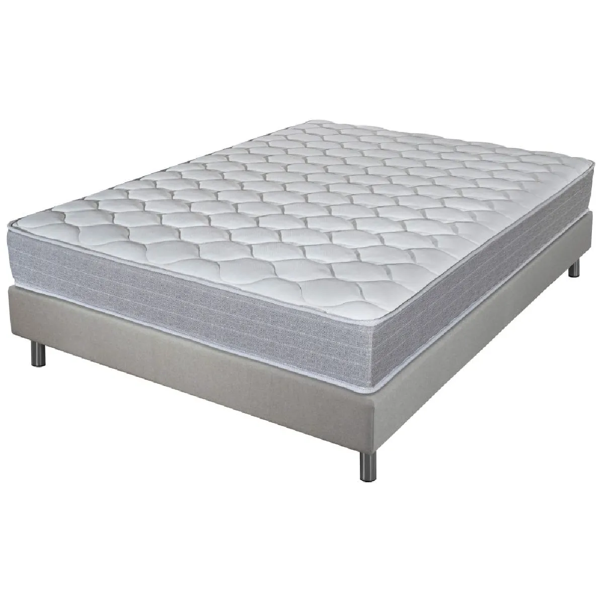 Matelas et sommier 160x200 Madere - Newkit - Soutien ferme - Sommier démonté - Lin