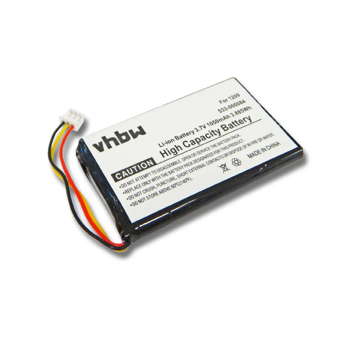 vhbw Batterie 1050mAh (3.7V) compatible avec Logitech Harmony Touch, Ultimate, 915-000198, etc. télécommande Remote control Comme 1209, 533-000084