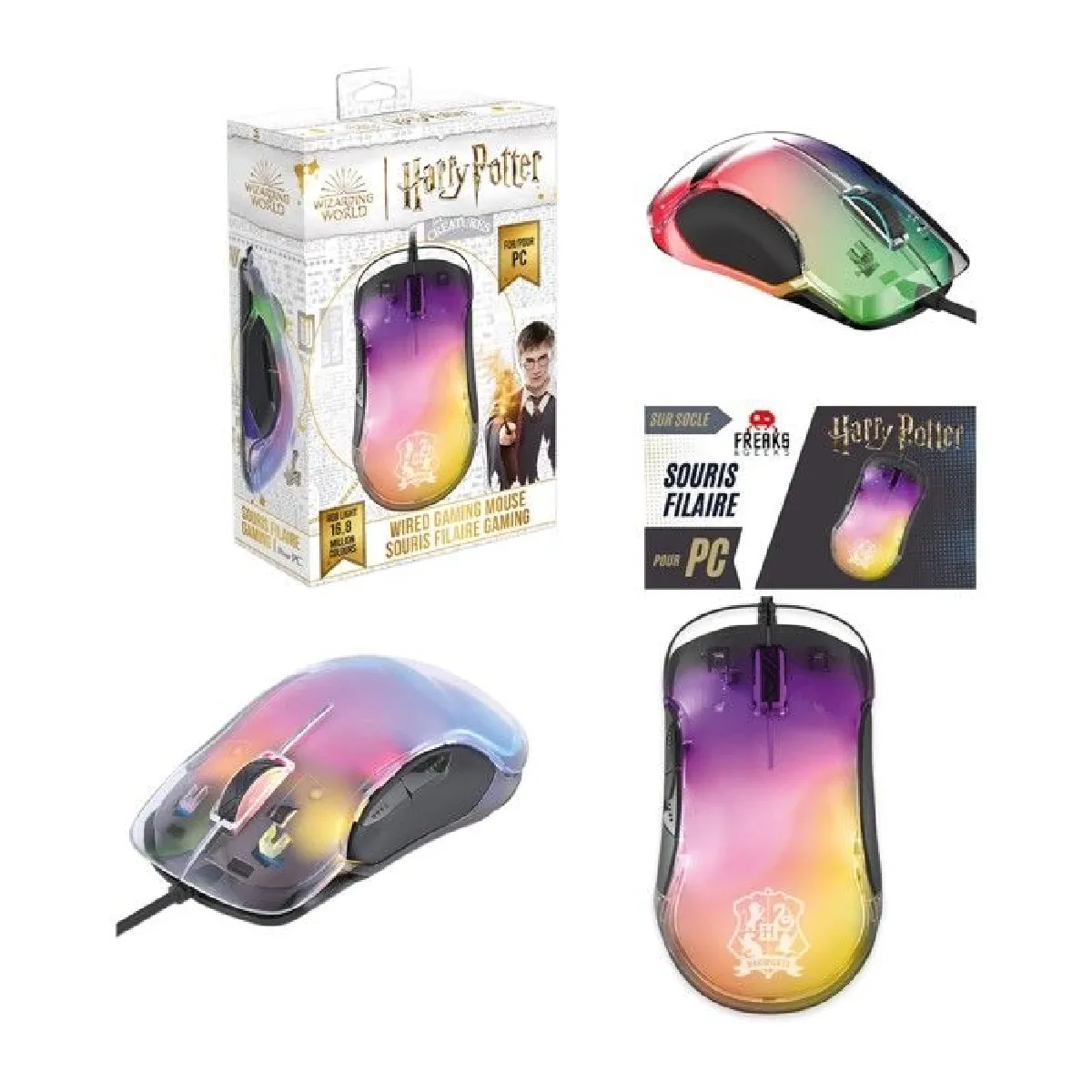 Souris Filaire PC 7200DPI Harry Potter Gaming USB 2.0 LED rétroéclairée