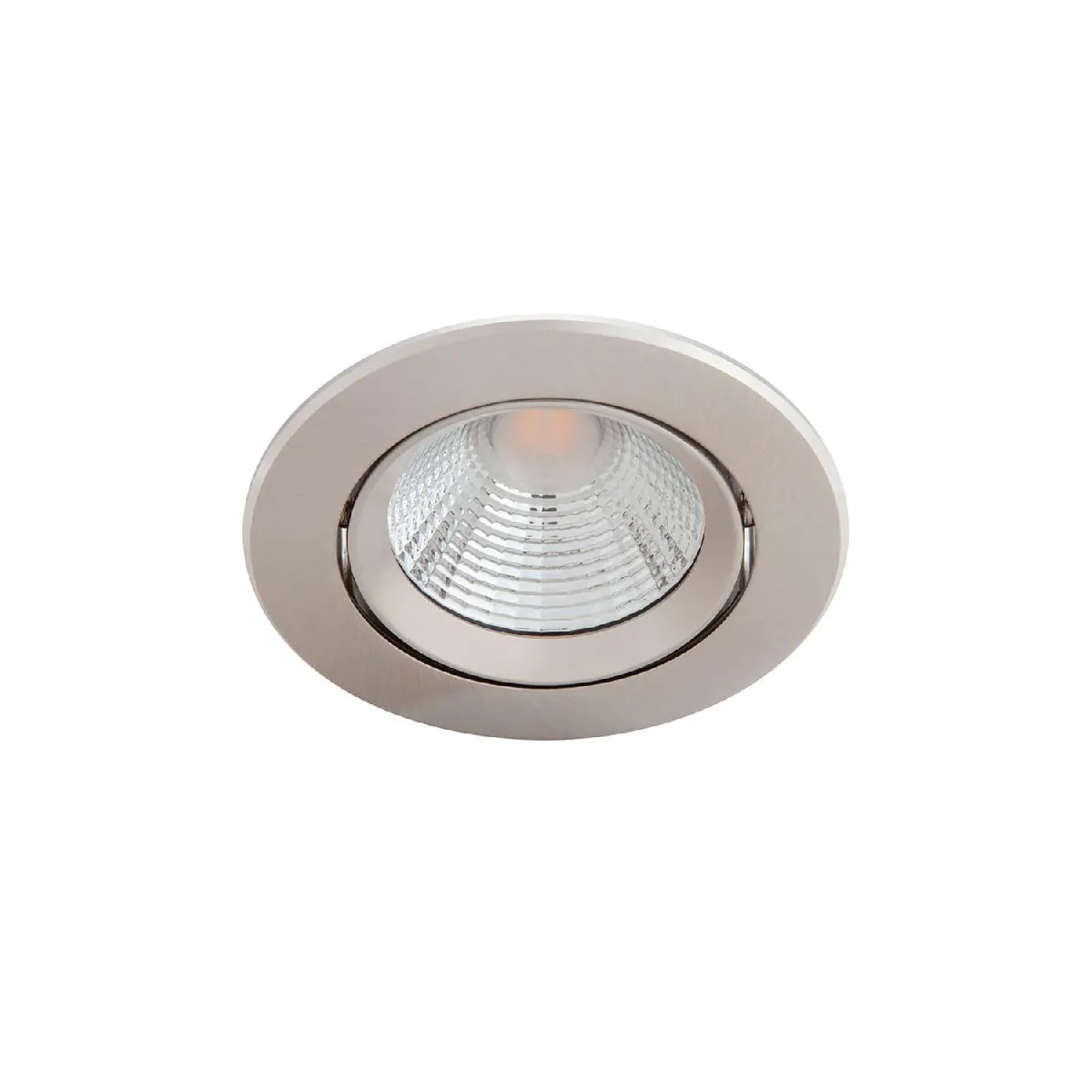 Ledkia Spot Downlight LED Dimmable Sparkle 5.5W Coupe Ø 70mm Nickel Blanc chaud 2700K