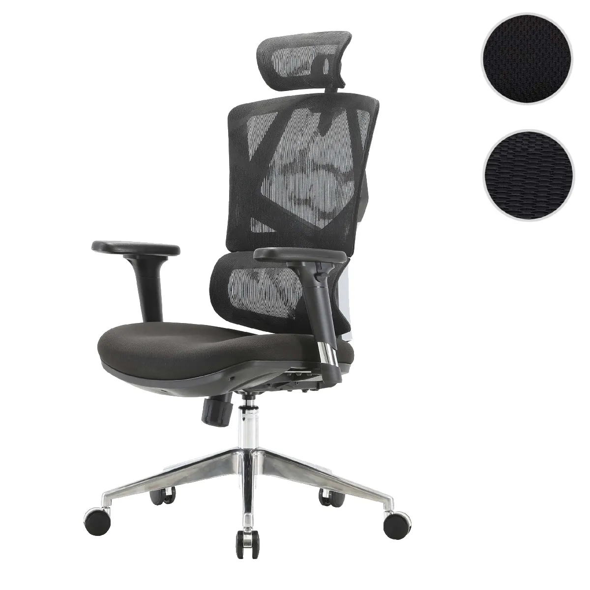 SIHOO chaise de bureau chaise de bureau ergonomique, soutien lombaire ~ rembourré noir