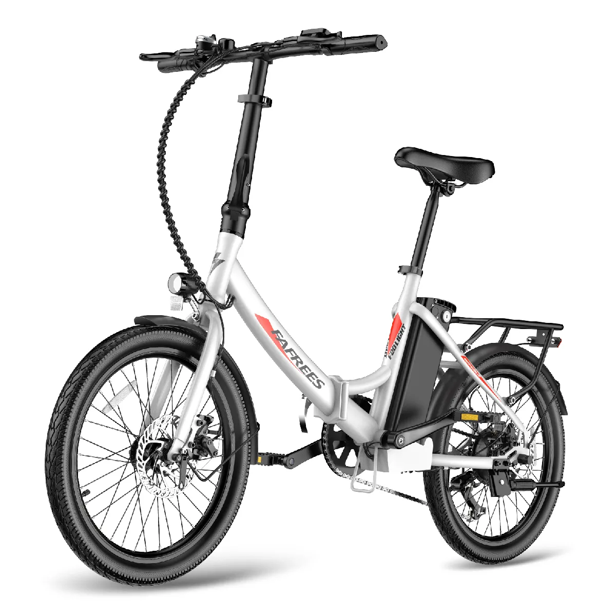 FAFREES F20 Vélo pliant électrique léger, blanc