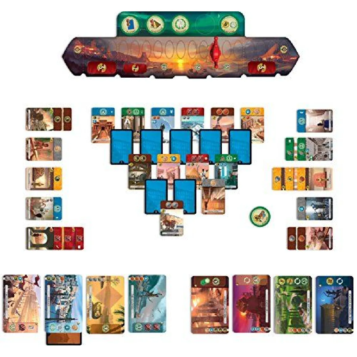 Jeu de société 7 Wonders Duel (JEU DE BASE) - Jeu de société pour 2 joueurs - Jeu de société stratégique - Jeu de société de civilisation - Jeu de société amusant - Jeu de société pour couples - 10 ans et plus - Fabriqué par Repos Production