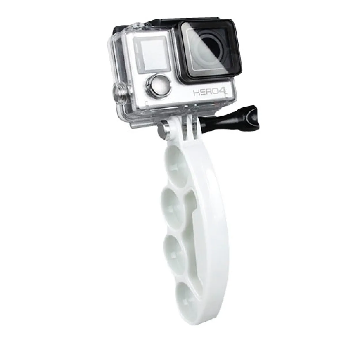 Stabilisateur blanc pour GoPro Hero 4 / 3+ / 3/2 Poignée Doigts avec vis à oreilles