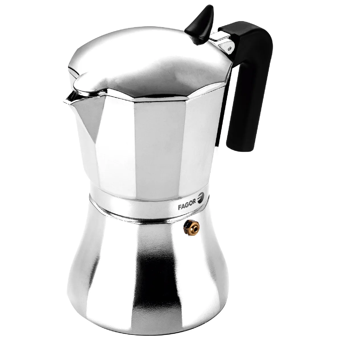 Cafetière Expresso Italienne Induction Aluminium 12 Tasses Café, Vitrocéramique, , Argent, FAGOR, Cupy