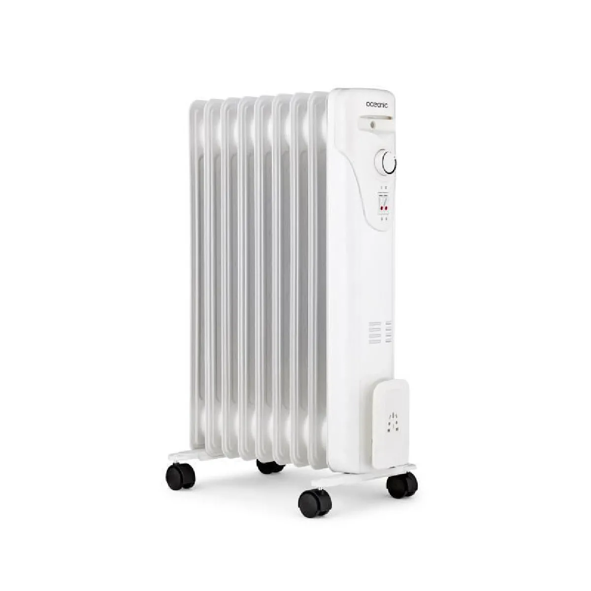 Radiateur bain d'huile électrique - 2000 Watts - OCEANIC - 3 puissances - 9 éléments - Mobile - Blanc