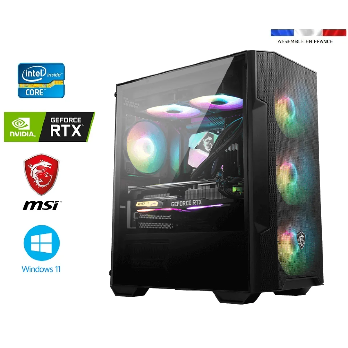 PC Gamer intel I9-11900KF + Watercooling - RTX 4070 12GO SUPER MSI VENTUS 2X - 32GO RAM - SSD 1To + HDD 2To - MSI Mag Forge M100R - Windows 11