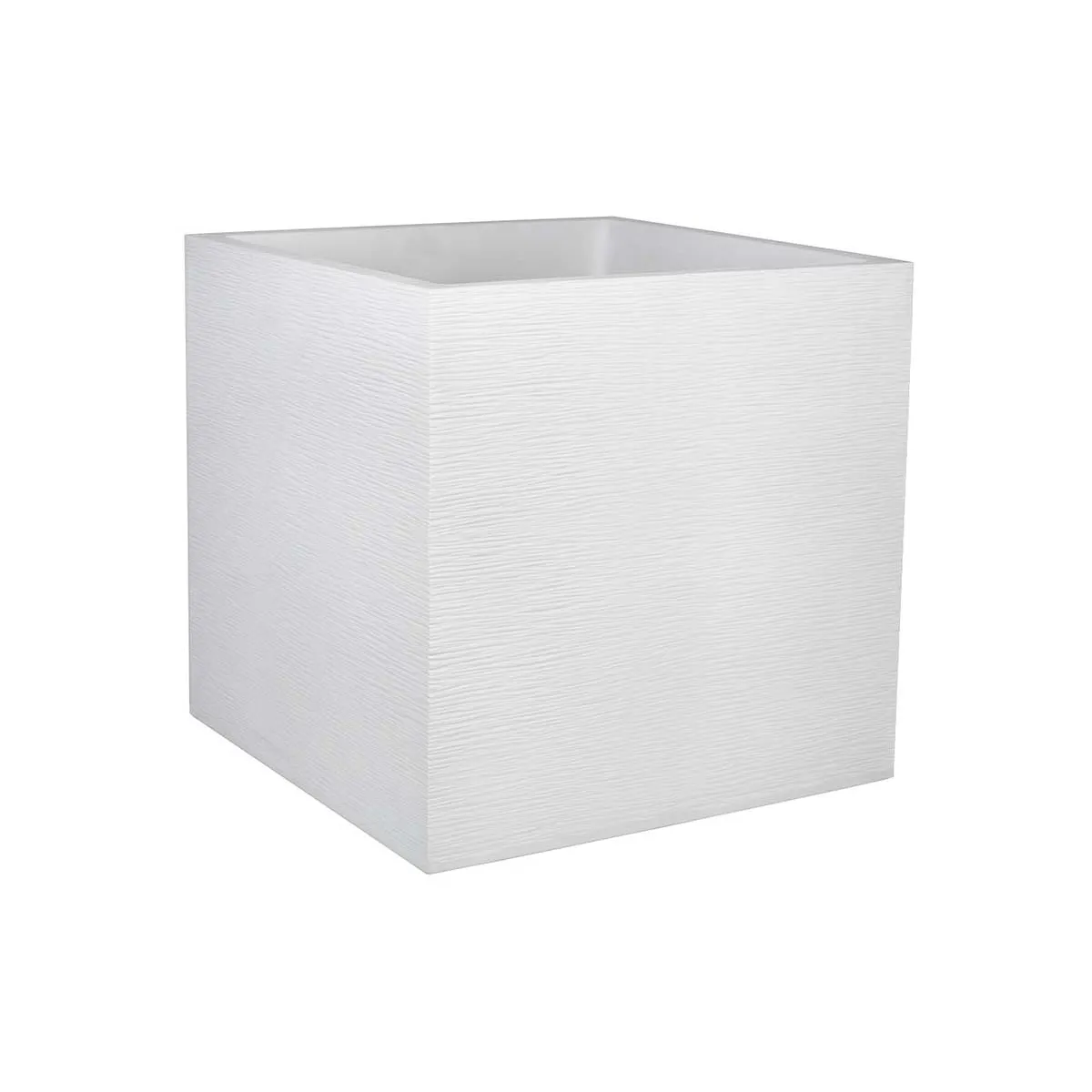 Jardinière carrée Graphit 49,5 x 49,5 x 49,5 cm - 57 L - Blanc cérusé - Eda