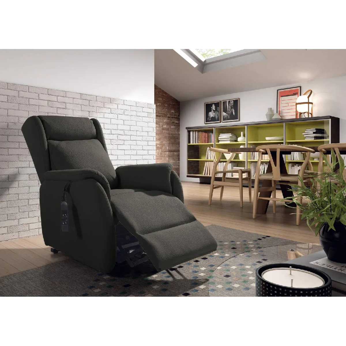 Fauteuil relax électrique Ronda Gris foncé