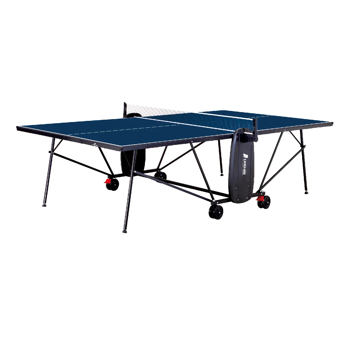 COUGAR - Table de Ping Pong Interieur Deluxe 2800 Bleue - Ping Pong de Table Pieds Réglables, Filet Inclus - Tennis de Table Cadre Robuste Métal Noir - Rangement Facile Garantie 2 ans