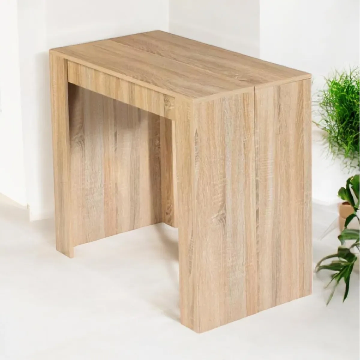 BELLI - Table console extensible en bois - 1,40 m