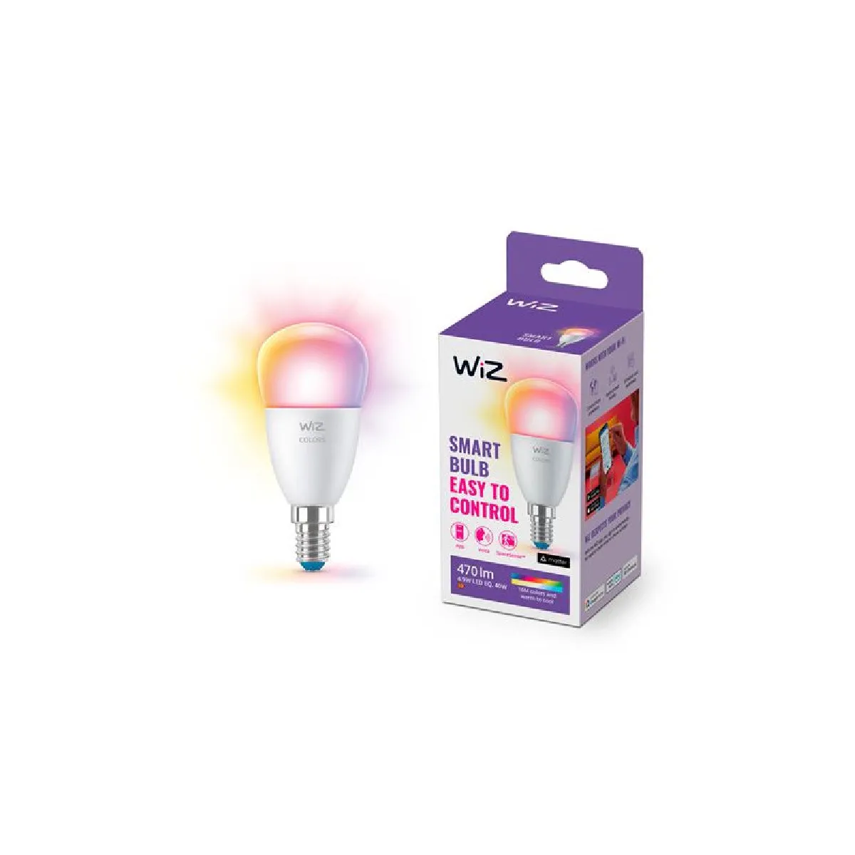 Ampoule LED connectée WiZ E14 Blanc