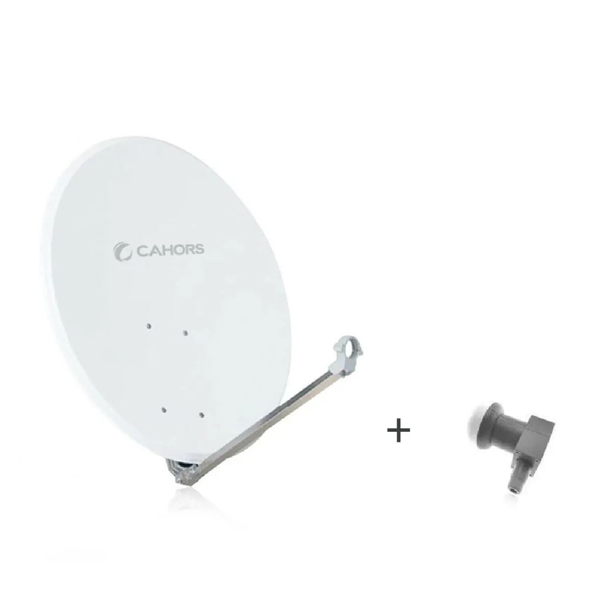 Antenne Parabole Satellite ALUMINIUM Cahors ANT 80HD + LNB Single - 80 CM, Gain 38,1 dB, 12,625 GHz