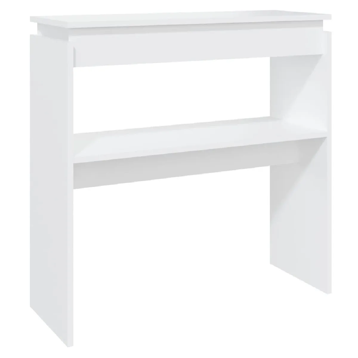 Table console - Meuble d'entrée - Table d'appoint Blanc 80x30x80 cm Aggloméré -GKD15073