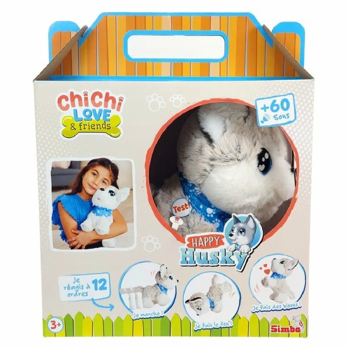 Peluche Husky Interactif Chi Chi Love 30 cm