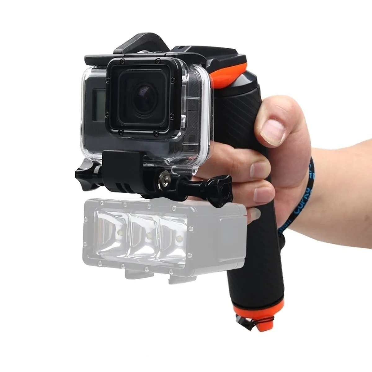 Poignée flottante pour GoPro HERO5 Noir Déclencheur d'obturation + Flottant Main Grip Bâton flottabilité avec sangle anti-perte ajustable et vis et clé