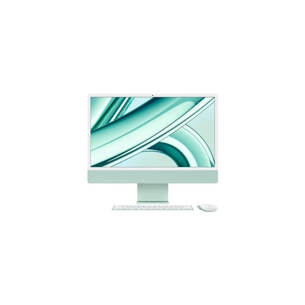 Apple iMac 24 écran rétina 4,5K 256 Go SSD 8 Go RAM Puce M3 CPU 8 cœurs GPU 8 cœurs Vert Nouveau