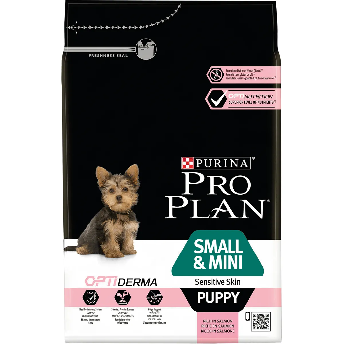 PRO PLAN Sensitive Skin Optiderma - Croquettes au saumon - Pour chiot de petite taille - 3 kg