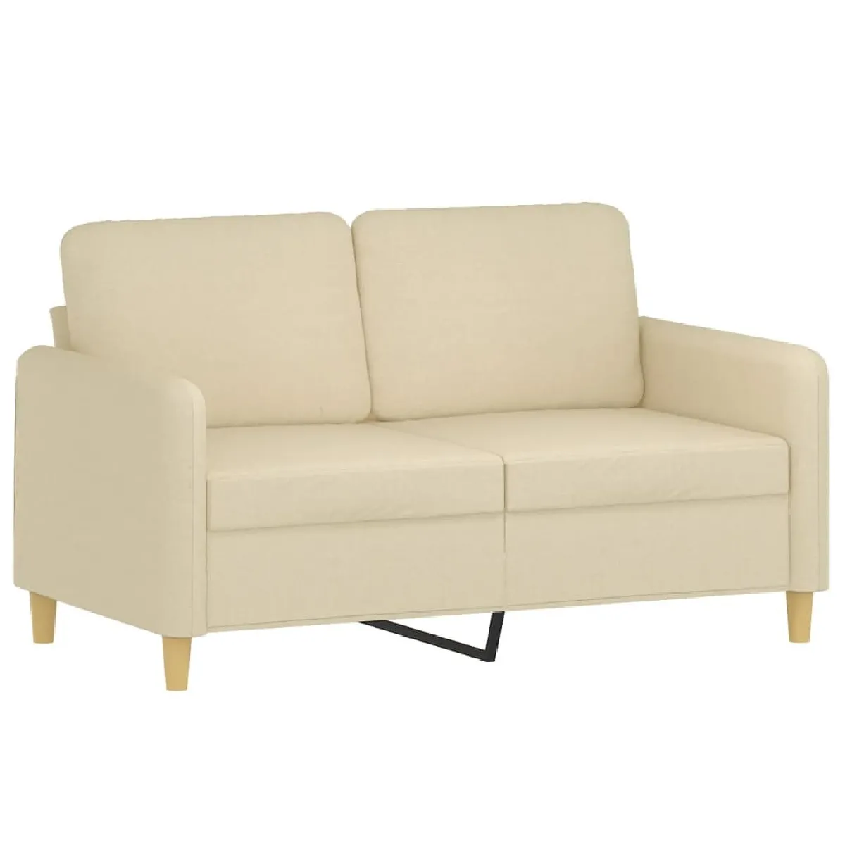 Canapé à 2 places,Sofa de Salon,Canapé droit Crème 120 cm Tissu -GKD958156