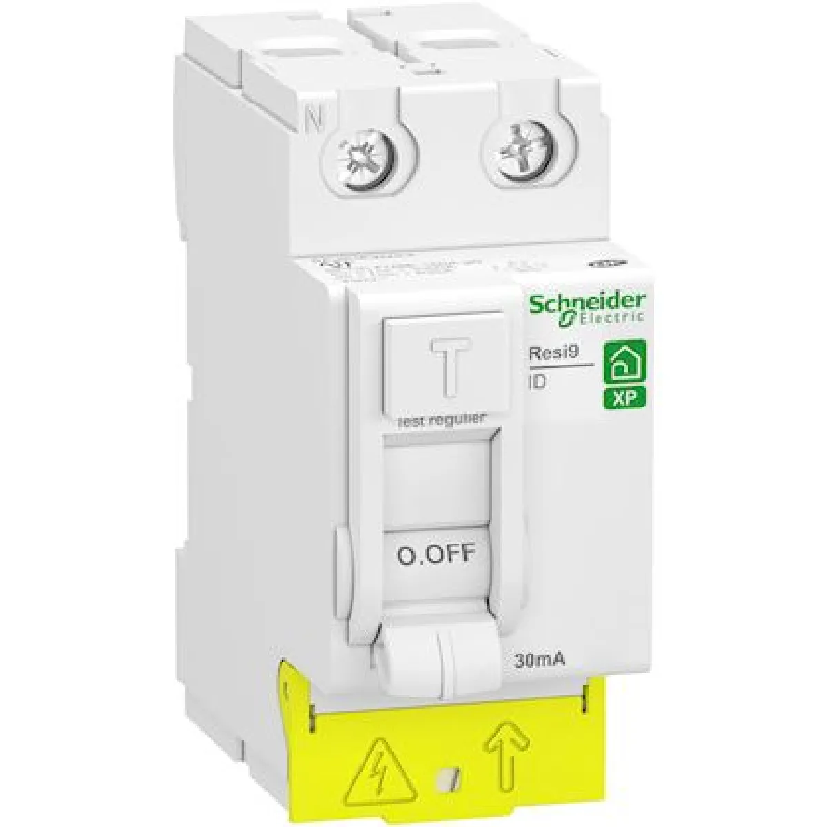 interrupteur différentiel - schneider resi9 xp - 2 pôles - 40a - 30 ma - type ac - schneider electric r9prc240