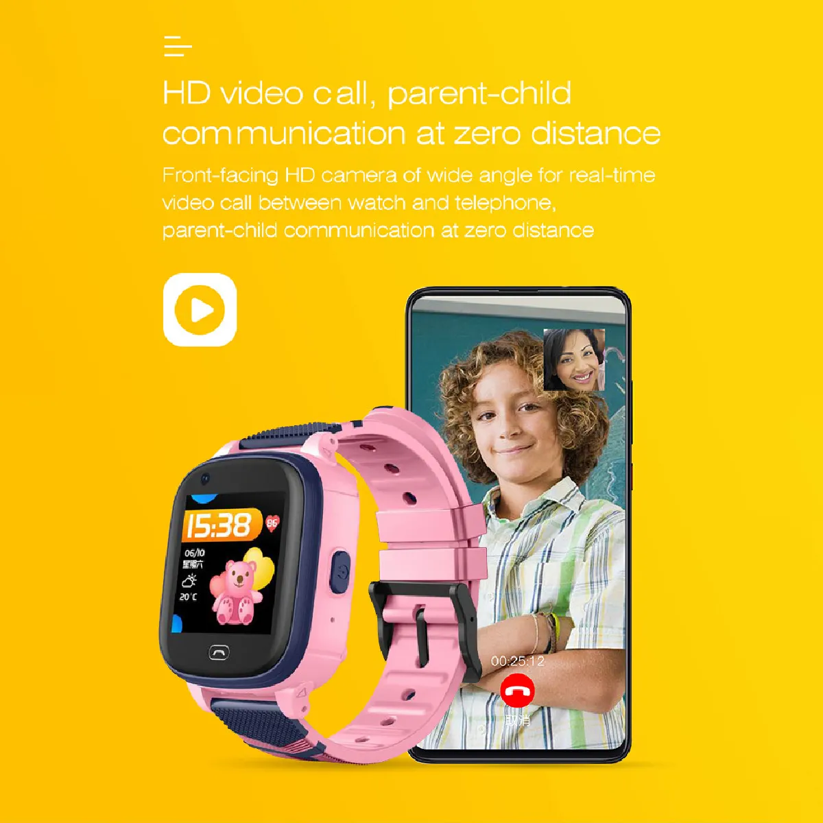 Montre intelligente pour enfants Enfants 4G Wifi GPS-Tracker Montre pour enfant Téléphone SOS-tracker numérique