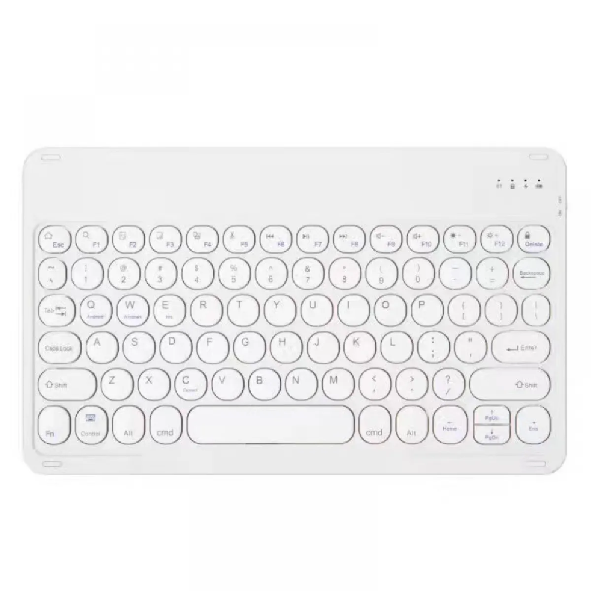 Clavier Bluetooth, mini clavier sans fil portable ultra fin rechargeable pour Apple iPad iPhone Samsung tablette téléphone Smartphone iOS Android Windows(13 pouces blanc)