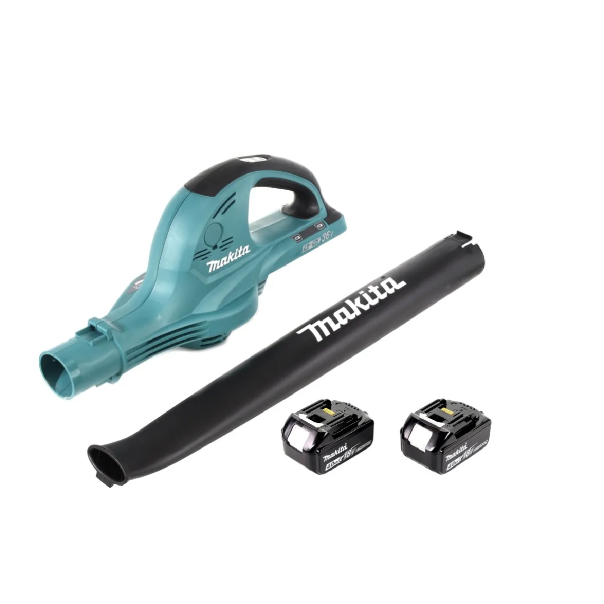 Makita DUB 361 M 2x 18 V / 36 V Souffleur sans fil + 2x Batteries Makita BL 1840 B 4 Ah / 4000 mAh