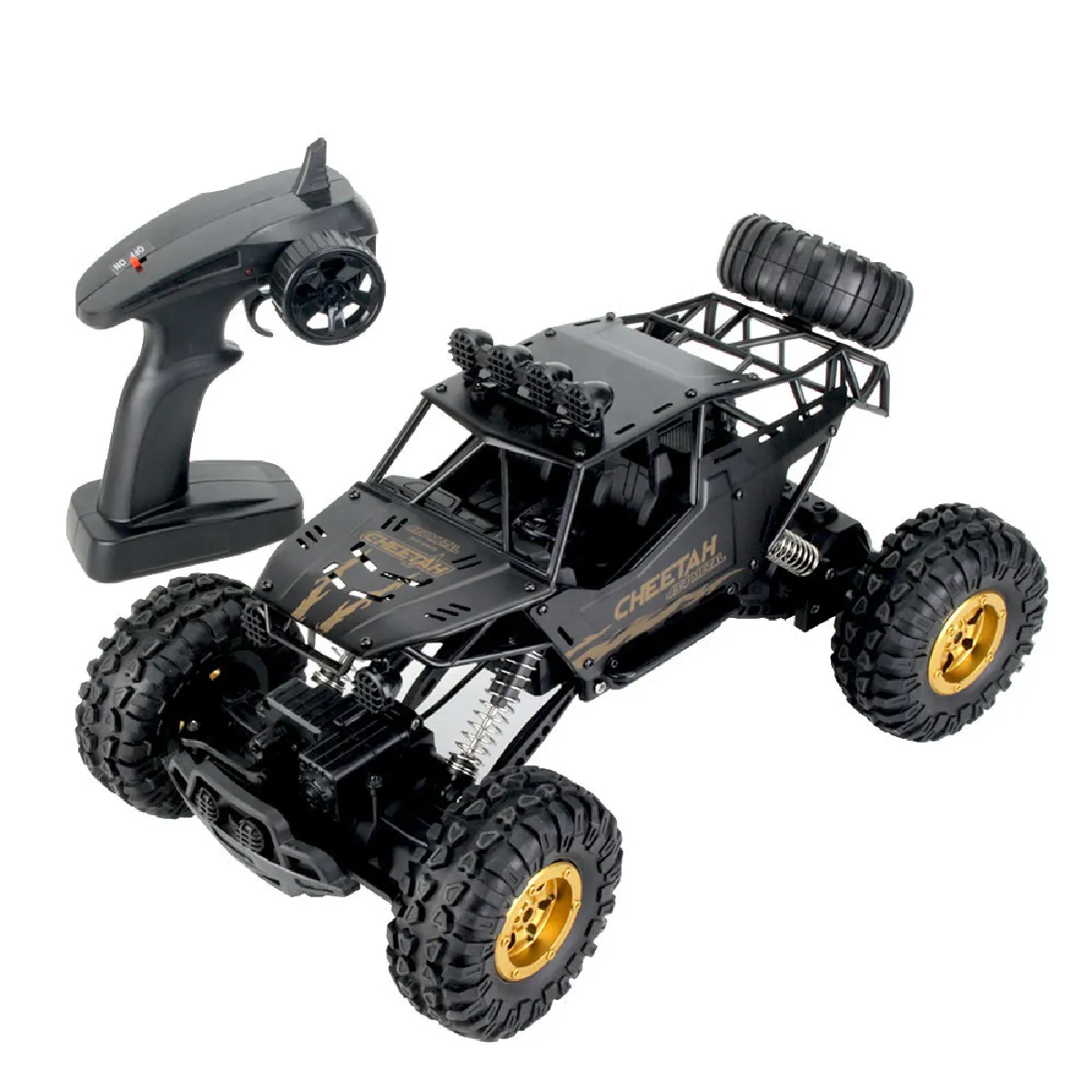 1/12 RC voiture 4 roues motrices Télécommande véhicule électrique 2.4Ghz M-onster Buggy Off-Road Noir