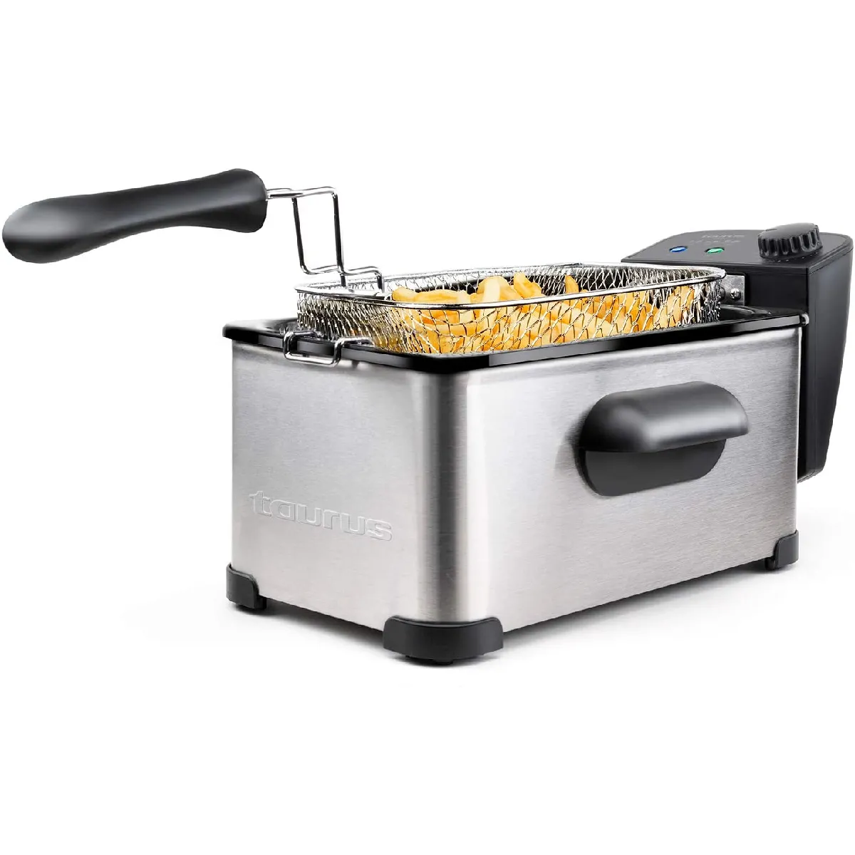 friteuse électrique de 3L 2000W gris noir