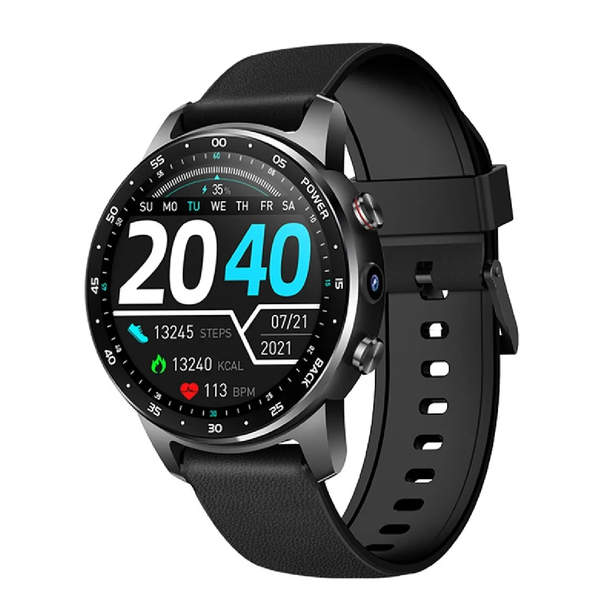 Montre Connectée Android 4G 4GB+64GB Ecran 1.39 Pouces GPS Cardio