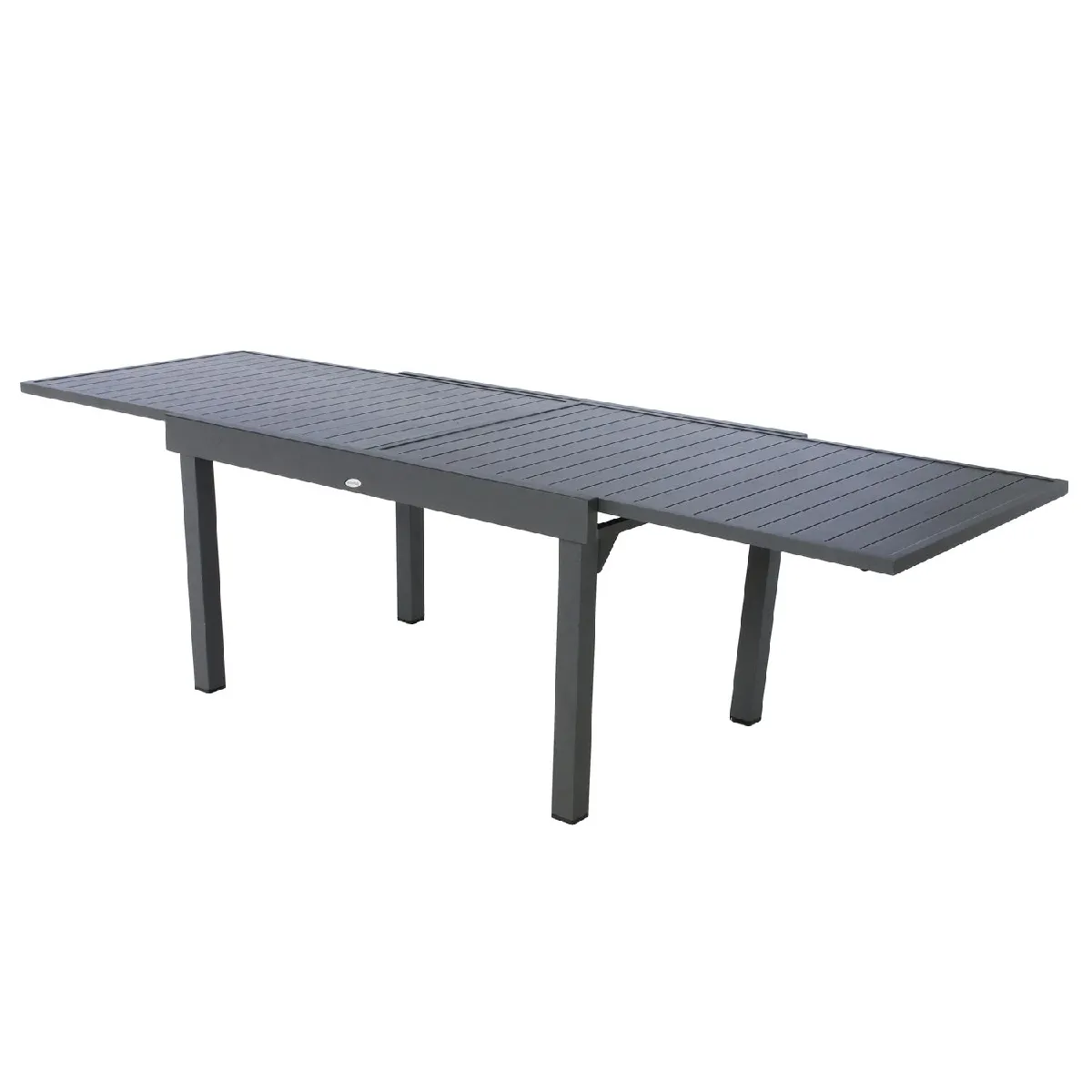 Table de jardin extensible 10 Personnes Piazza - L. 135/270 cm - Noir graphite