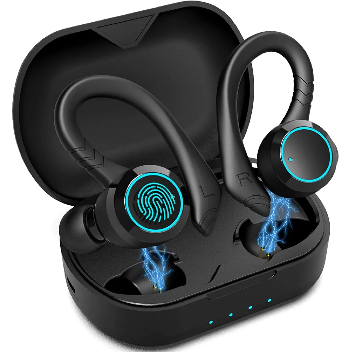 Écouteur Bluetooth Écouteurs sans Fil Sport in Ear 5.0 Oreillette Bluetooth 36H d’Autonomie avec Micro Intégré Deep Bass Casque Bluetooth Étanche IPX7 pour Sports Workout Gym,Noir