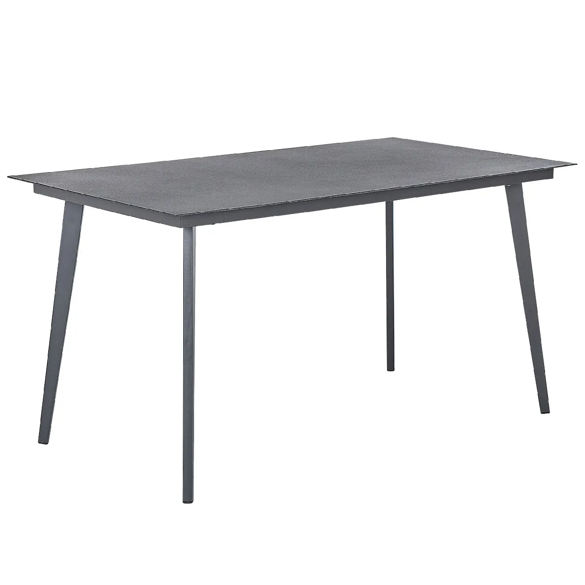 Table de jardin 140 x 80 cm Verre Gris MILETO