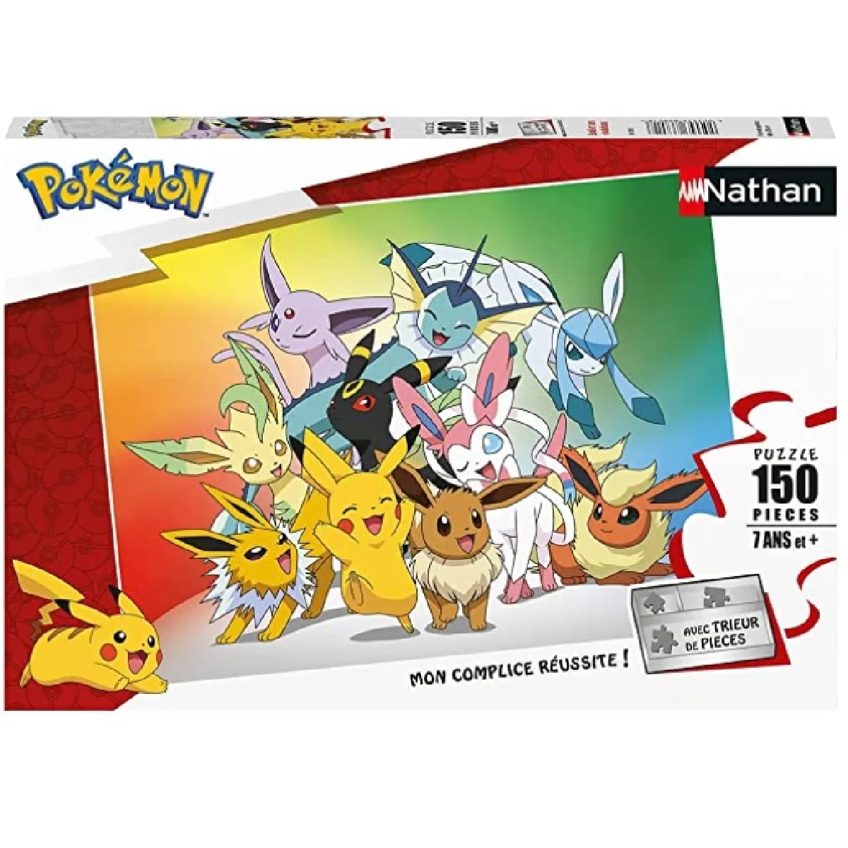 Nathan Puzzle Pokemon Evoli et ses evolutions 150 pieces