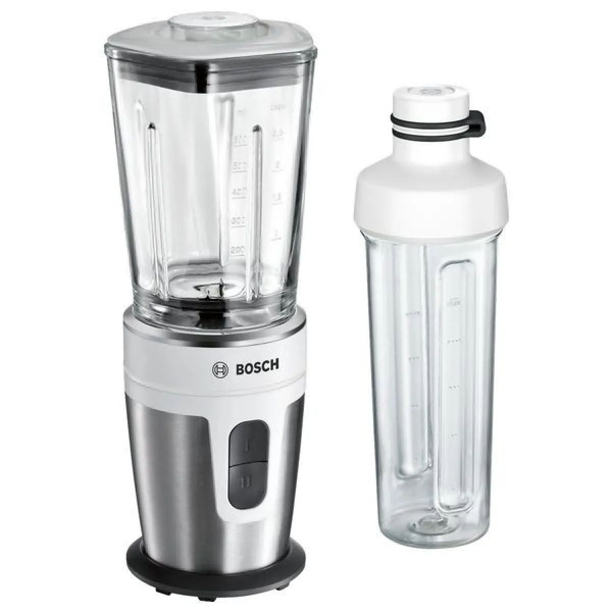 Bol mixeur en acier inoxydable avec gourde 0,6 L 350W - Blender Contrôle facile avec bouton et Pileur de glace pas cher