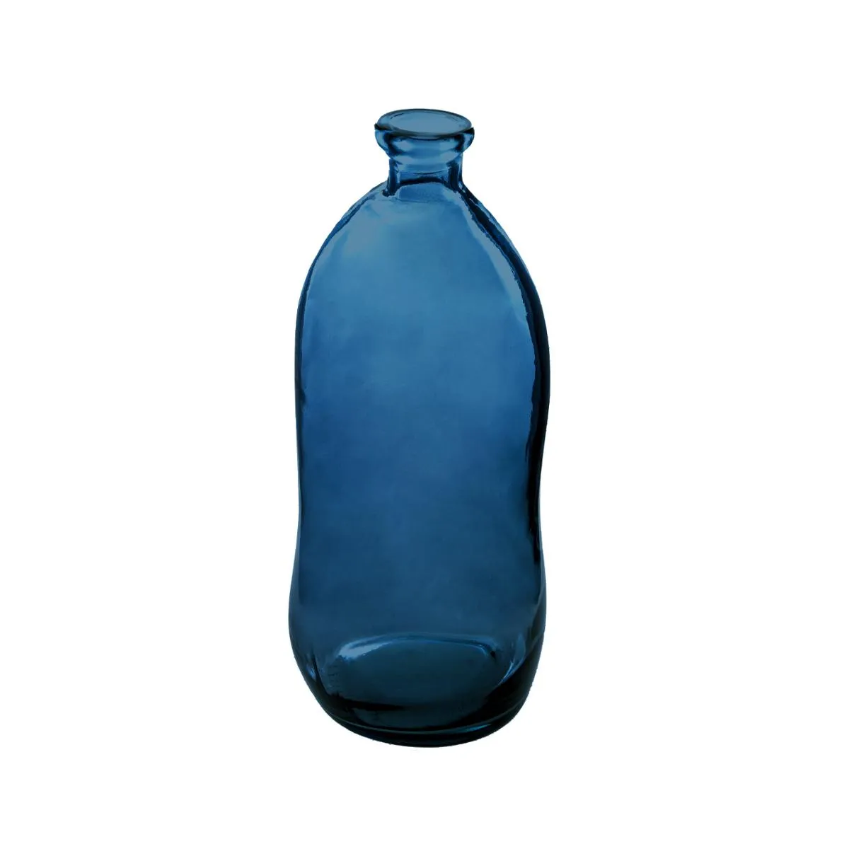 Vase bouteille verre recyclé H 51 Bleu orage - Atmosphera