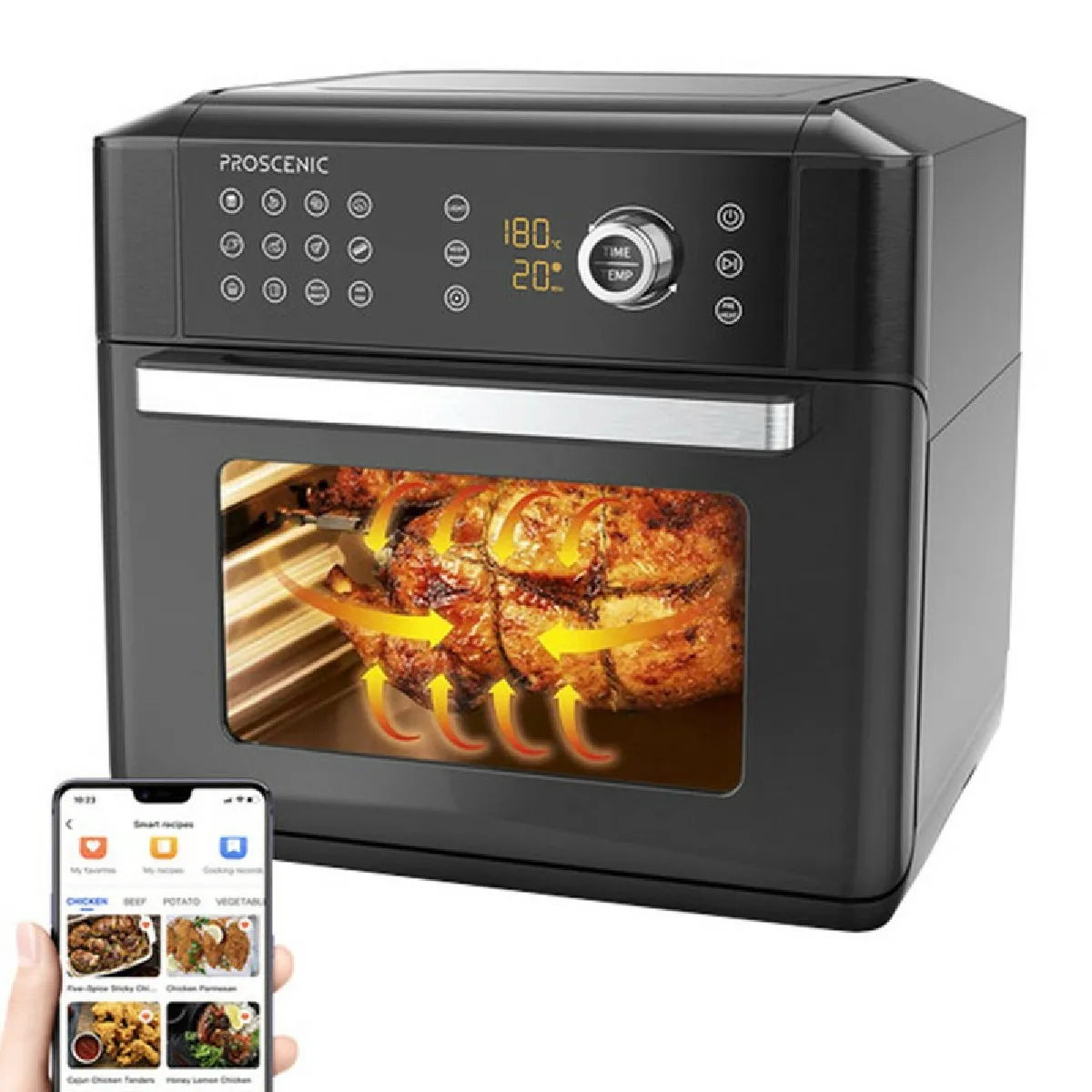 Proscenic T31 Air Fryer Oven, 1700W 15L Digital Air Fryer Oven with Rapid Air Circulation