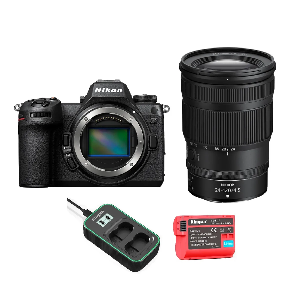 Nikon Z6 III Camera + Z 24-120mm f4 S Lens + Kingma battery Charger kit