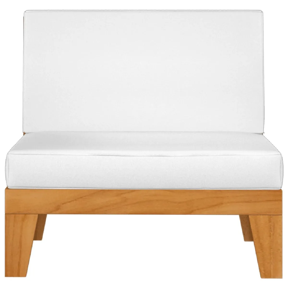 Canapé central sectionnel et coussin,Canapé Relax,Sofa de Salon,Banquettes blanc crème Bois d'acacia -GKD802463