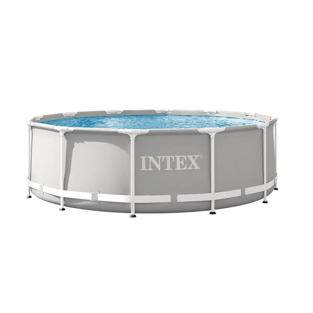 Piscine intex prism frame ronde (Ø)3,66m - montage facile - capacité 10,6 m³ - Épurateur et Échelle inclus - garantie 2 ans