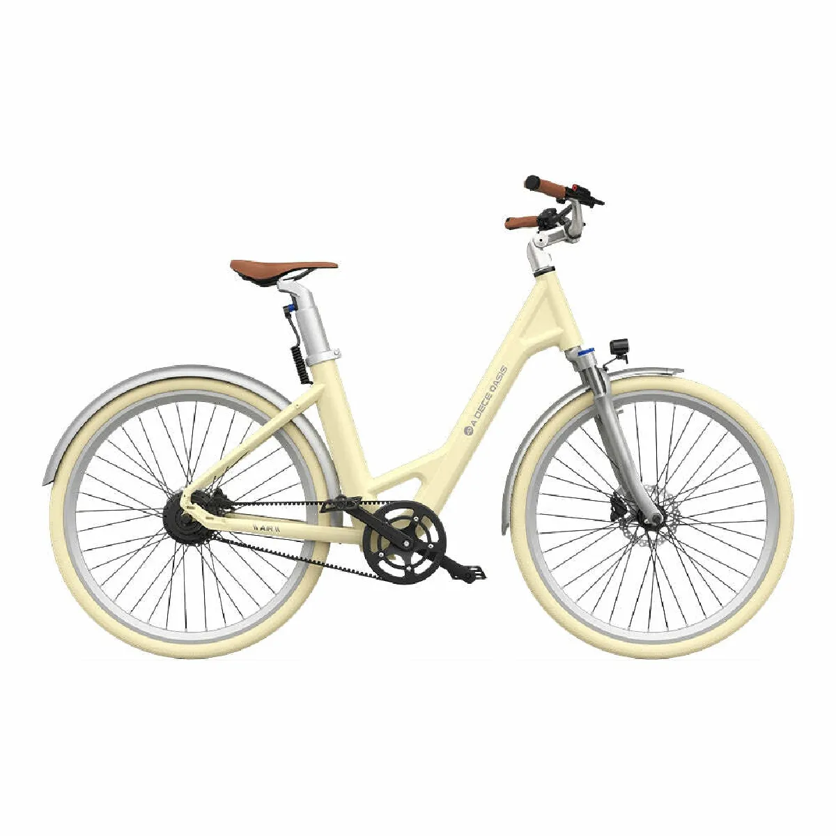 Vélo électrique ADO Air 28 - Moteur 250W Batterie 36V13.5Ah Assisté Autonomie 100KM Freins à Disque Hydrauliques - Jaune