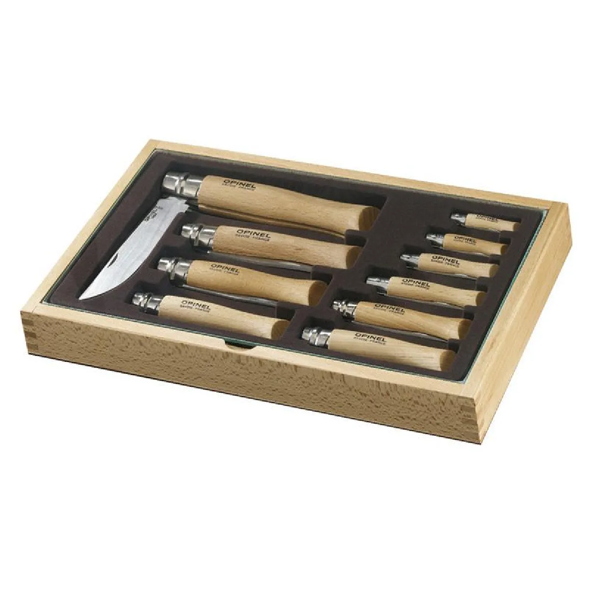 OPINEL - 951 - RAMASSE-MONNAIE BOIS 10 OPINEL INOX