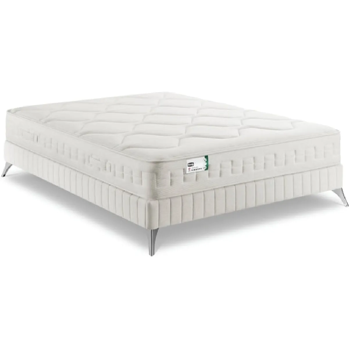 Ensemble Matelas Sommier 160 x 200 First FR3 + sommier 1620 + pieds